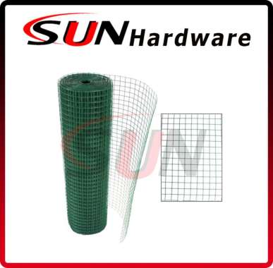 Kawat Loket 1/2 1/4 Inch Pvc Hijau Anti Karat Ram Kandang Meteran 1/4 Inch