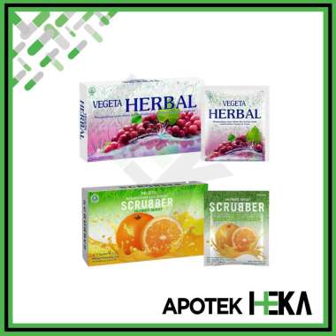 Vegeta Herbal Anggur / Scrubber Jeruk Dus isi 6 Sachet - Melancarkan BAB Herbal Anggur