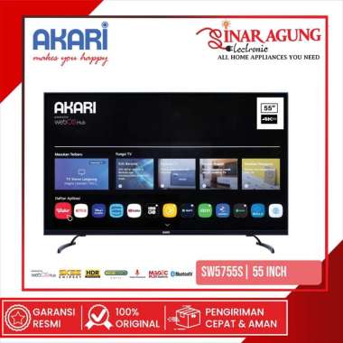 AKARI SW-5755S LED SMART TV 55 INCH UHD 4K - GARANSI RESMI
