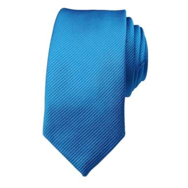 DASI SLIMFIT 2 INCH PRIA DASI PANJANG POLOS HITAM MERAH BIRU NAVY GOLD - Biru Muda