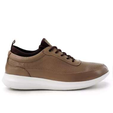OM09 SEPATU PRIA SNEAKER OBERMAIN ORIGINAL SNEAKERS KULIT ASLI ORI COKLAT BROWN