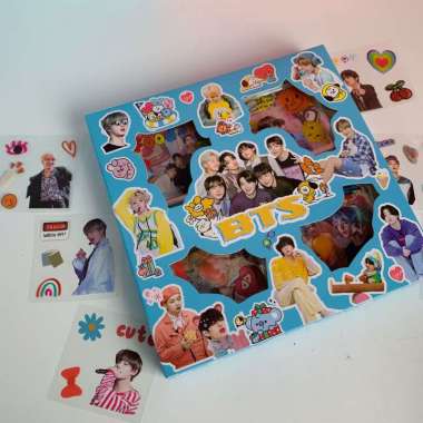 STICKER ISI 100 KPOP SERIES gambar foto idol korea BTS (Blue)