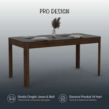 Pro Design Cairo DT160 Meja Makan Brown Walnut