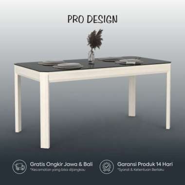 Pro Design Cairo DT160 Meja Makan White Ash