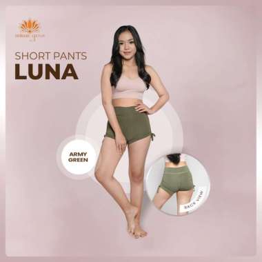 VERISH Celana Pendek Senam Yoga Pole Dance / Short Pant Luna / Short Pants Yoga / Short Pants Hijau 
