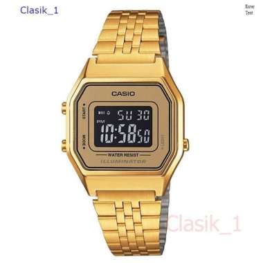 Original 100%!! CASIO LA680WGA-9BDF - Jam Tangan Wanita Digital Gold