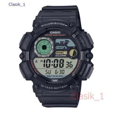 Original 100%!! CASIO WS-1500H-1AVDF Jam Tangan Pria Fishing Gear