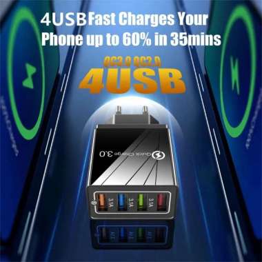 Henruisi Kepala Charger Fast Charging Multi Port QC 3.0 20W