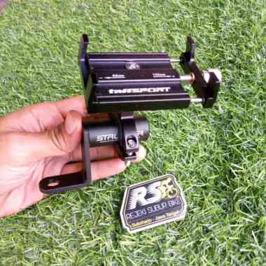 BICYCLE MOTORCYCLE PHONE HOLDER ALLOY STRUMMER TAFFSPORT HOLDER HP + ADAPTOR HOLDER PHONE HOLDER ALL