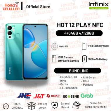 Infinix Hot 12 Play NFC 4/128GB 4/64GB Garansi Resmi Infinix Indonesia Original 4/64GB NFC Non Bundl