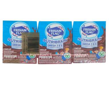 Frisian Flag 6pcs 115ml Nutribrain Rasa Coklat isi 6 pcs Uht Kid Susu Bendera anak Rasa Cokelat Isi 