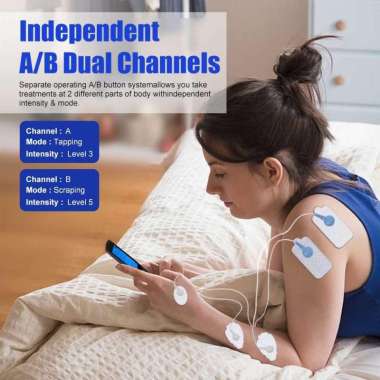 FDA Alat Pijat Elektrik Akupuntur Tempel TENS EMS 36 Mode 4 Pad MH-1083 Alat Pijit Pijat Getar Elekt