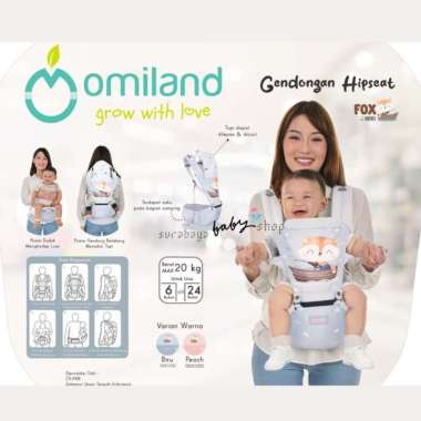 OMILAND GENDONGAN HIPSEAT FOX / OTTER / Gendongan bayi 6 Posisi / Hipseat Baby Carrier Terbaru dan t