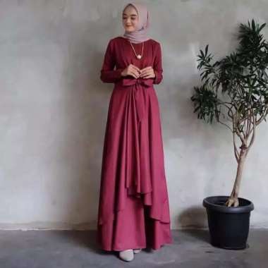 Gamis Termurah Terbaru Terlaris Baju Gamis Wanita Jumbo Aluna Gamis Terusan Maxi Wanita Muslimah Gam
