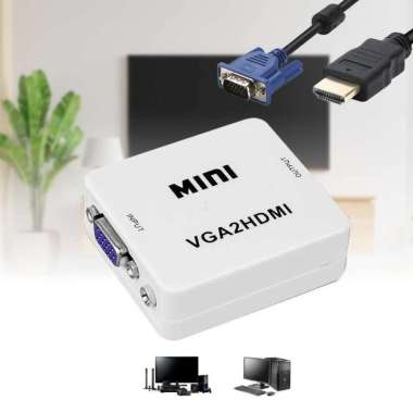 Saintholly Konverter VGA ke HDMI ST-218 Laptop Portable Ac Inverter Kabel Vga To Peltier Konverter K