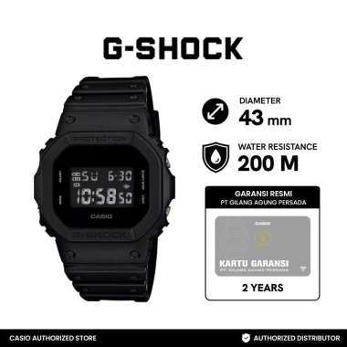 CASIO G-SHOCK DW-5600BB-1DR Full Black Ltd Edition Jam Tangan Pria - Black Black