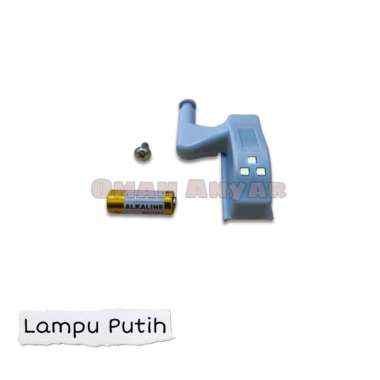 Lampu LED Engsel Sendok Pintu Lemari Baju Pakaian Putih