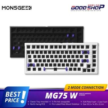 MONSGEEK MG75W / MG75 W BAREBONE KEYBOARD KIT BAREBONE ONLY Putih