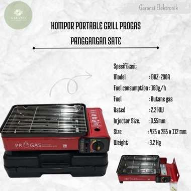 progas kompor panggang sate/barbeque grill portabel BBQ besar
