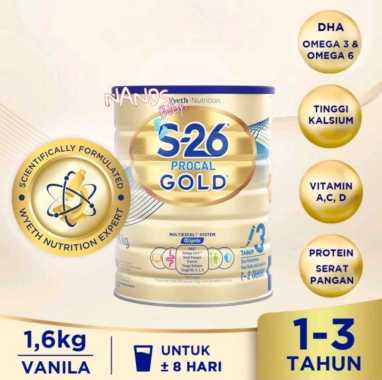 S-26 Procal GOLD Tahap 3 Vanila Susu Pertumbuhan Anak Usia 1-3 Tahun 1600 gr