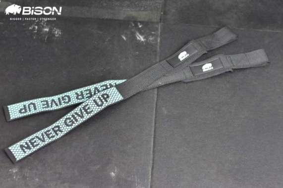 Bison Hand Strap Gym Grip Power Strap Anti Slip Merah