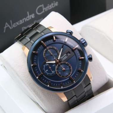 JAM TANGAN PRIA ALEXANDRE CHRISTIE AC 6323 ROSEGOLD BLACK BLUE MURAH ANTI AIR ORIGINAL GARANSI RESMI