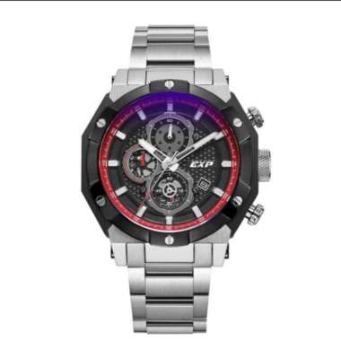 JAM TANGAN PRIA EXPEDITION E6385 / E 6385 SILVER BLACK RED ORIGINAL