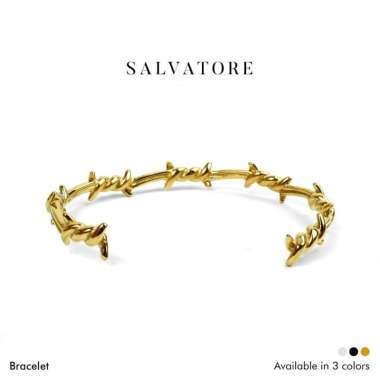 EMRYS Premium Bracelet SALVATORE Gelang Titanium Pria Wanita Gold