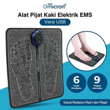 TaffOmicron Alat Pijat Kaki Elektrik EMS Foot Massager USB 6 Mode