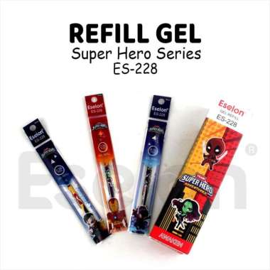 Isi Pulpen / Refill Gel Pen Eselon 0.38mm Hitam ( Satuan )