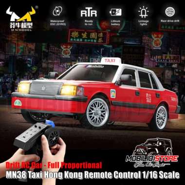 MN38 TAXI HONG KONG REMOTE CONTROL 1/16 DRIFT RC CAR - FULL PROPO RTR