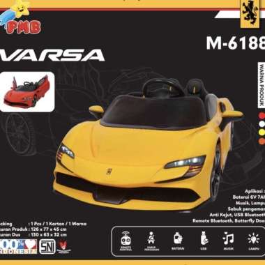 MOBIL AKI ANAK PMB 6188 M6188 VARSA MOBIL REMOTE REMOT KONTROL Kuning