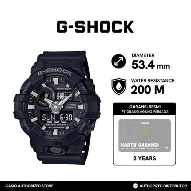 CASIO G-Shock Jam Tangan Pria - Black GA-700-1BDR Black