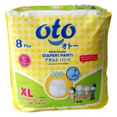 Promo Harga OTO Adult Diapers Pants XL8 8 pcs - Blibli