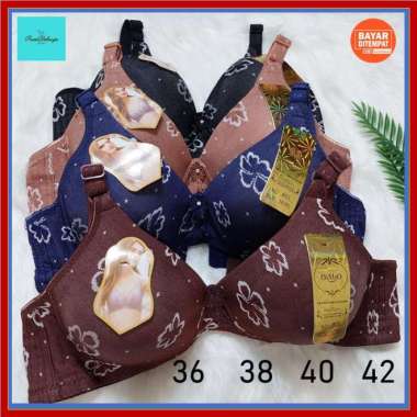 BH BRA Wanita Size 36-42 Tanpa Kawat B-030 Kait 3 Bra Brukat Fashion 38/85 RANDOM