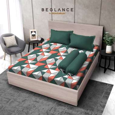 [PREMIUM] BEGLANCE Microsuede Sprei 160x200 Tinggi 30cm Seprai Queen Minimalis - Varian Motif Aquila