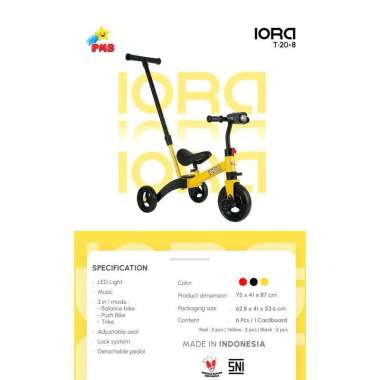 PMB TOYS T20-8 IORA BALANCE BIKE SEPEDA KESEIMBANGAN ANAK SEPEDAH LATIHAN ANAK PUSH BIKE PMB TOYS IO