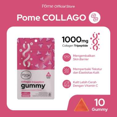 Pome COLLAGO - Collagen Tripeptide Gummy with Glutathione, Vitamin C, Niacinamide (Gummy untuk keseh