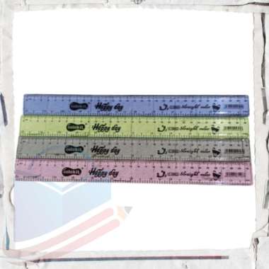 Penggaris Plastik Flexoffice Colokit 30cm C-SR02