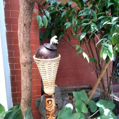 Obor hias/obor bambu pake kakai tinggi 87 cm Multivariasi Multicolor