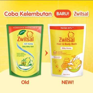 Zwitsal Hair & Body Bath Milky Honey 400ml