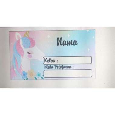 44 PCS Stiker Nama Buku / Stiker Custom Nama Buku Sekolah Anak/ Stiker Label Buku Waterproof PO 3har