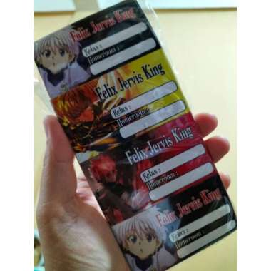 44 PCS Stiker Nama Buku / Stiker Custom Nama Buku Sekolah Anak/ Stiker Label Buku Waterproof PO 3har