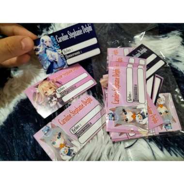 44 PCS Stiker Nama Buku / Stiker Custom Nama Buku Sekolah Anak/ Stiker Label Buku Waterproof PO 3har