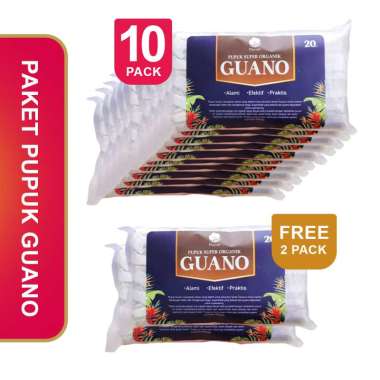 Paket Pupuk Anggrek Bantal Guano Super Organik Asli - 10 Pack Free 2