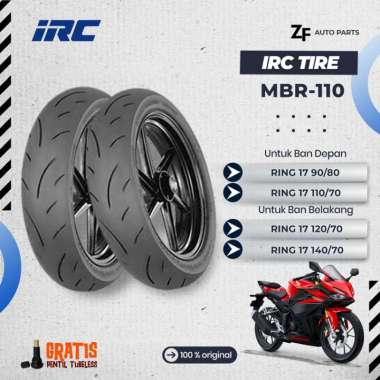 Sepasang / Satuan Ban Motor Sport Ring 17 IRC MBR-110 Soft Compound Tubeless R15 R25 CBR150R 120/70-17