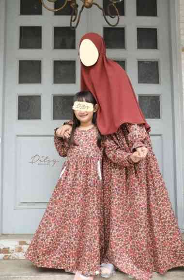 Ditsy Night Gown Des 2023 Gamis - Baju Tidur seri Anala Scarlet XL
