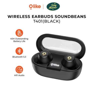OLIKE TRUE WIRELESS BLUETOOTH EARPHONE EARBUDS TWS T401 Hitam