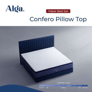 ALGA Confero Pillow Top (Full Set - Kasur Premium + Sandaran + Divan) 180 x 200