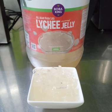 Boba King Jelly Topping-Lychee Jelly / Leci Jeli TUB 2KG BUBBLE WRAP